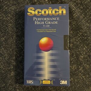 FACTORY SEALED SCOTCH High Grade T-120 VHS Holds 6 hours in EP